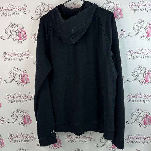 lululemon athletica sweater zip up white cap pockets Black hoodie hooded - Picture 2 of 11